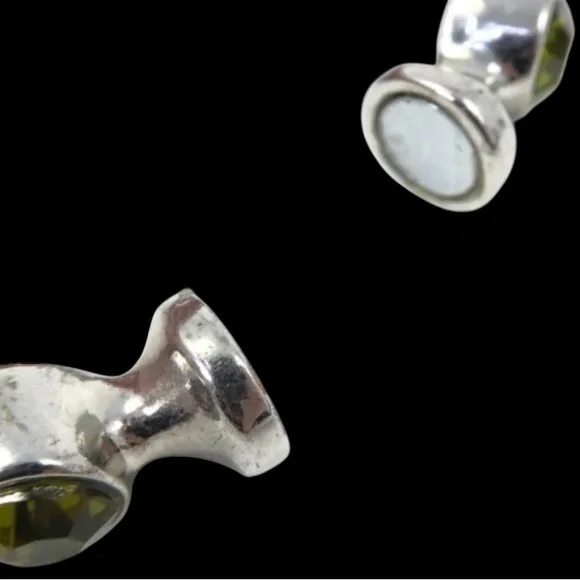 Set of 2 green peridot gemstone bracelets with magnetic clasp - Picture 7 of 7